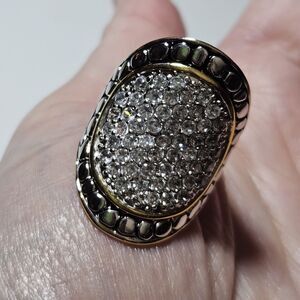 Hampton Gems Crystal Oval Ring Size 6